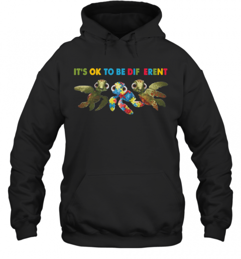 Turtle Autism Its Ok To Be Different T-Shirt Unisex Hoodie