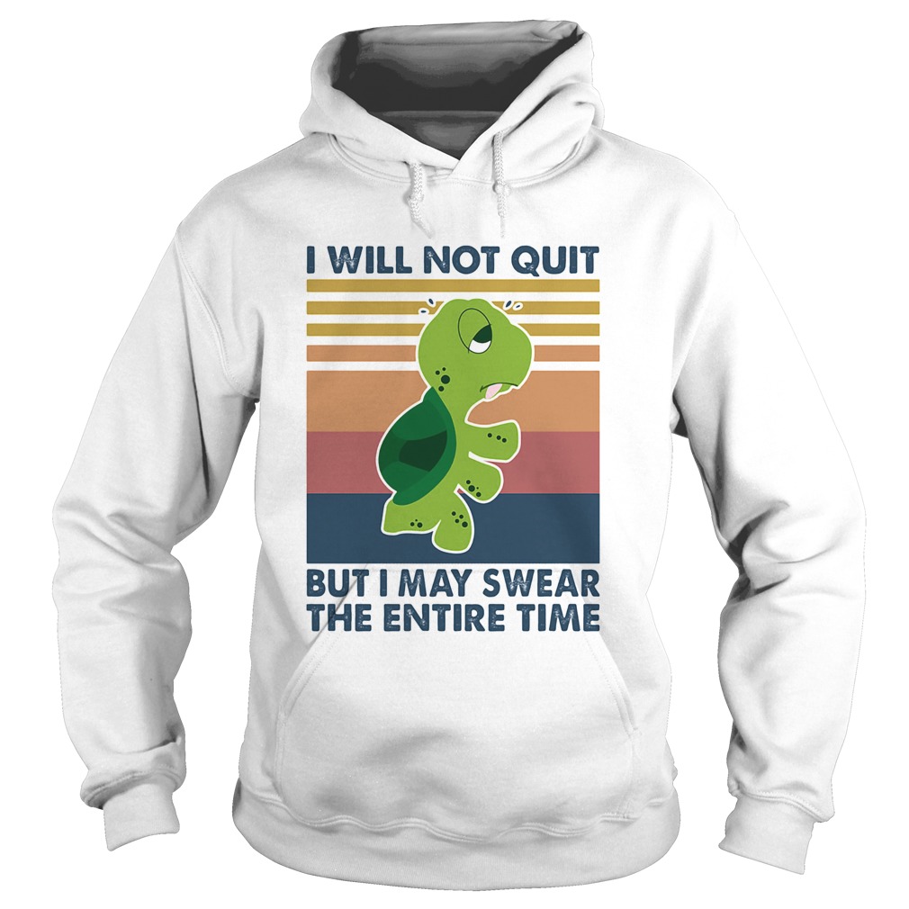 Turtle I will not quit but I may swear the entire time vintage Hoodie