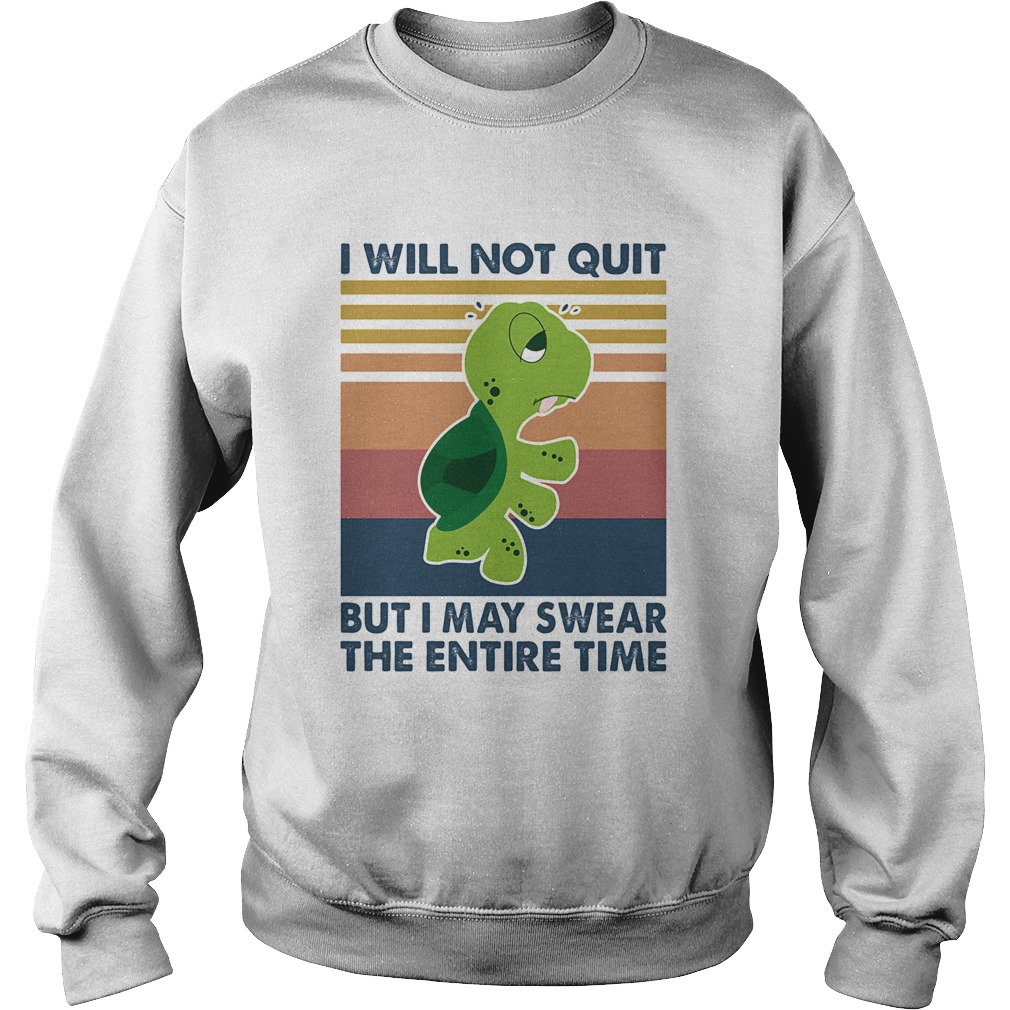Turtle I will not quit but I may swear the entire time vintage Sweatshirt