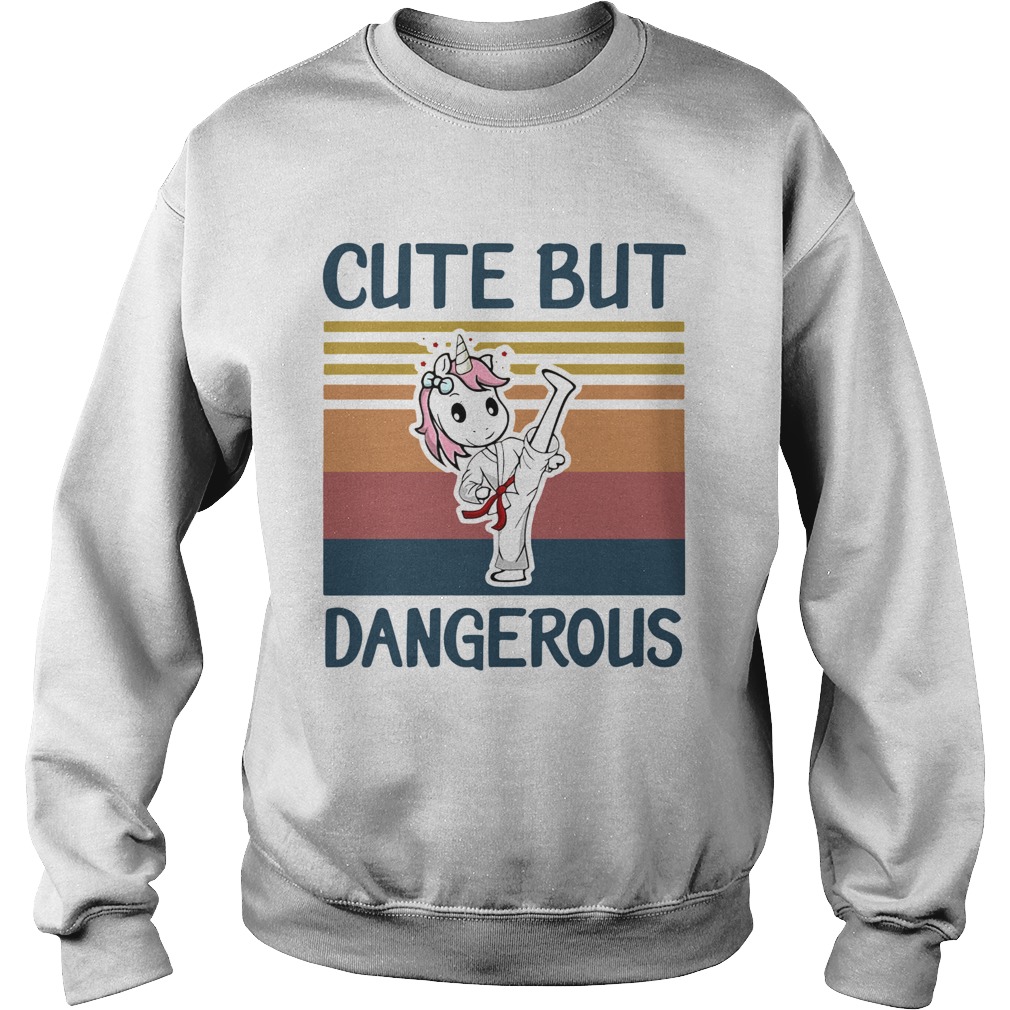 Unicorn Cute But Dangerous Vintage Sweatshirt