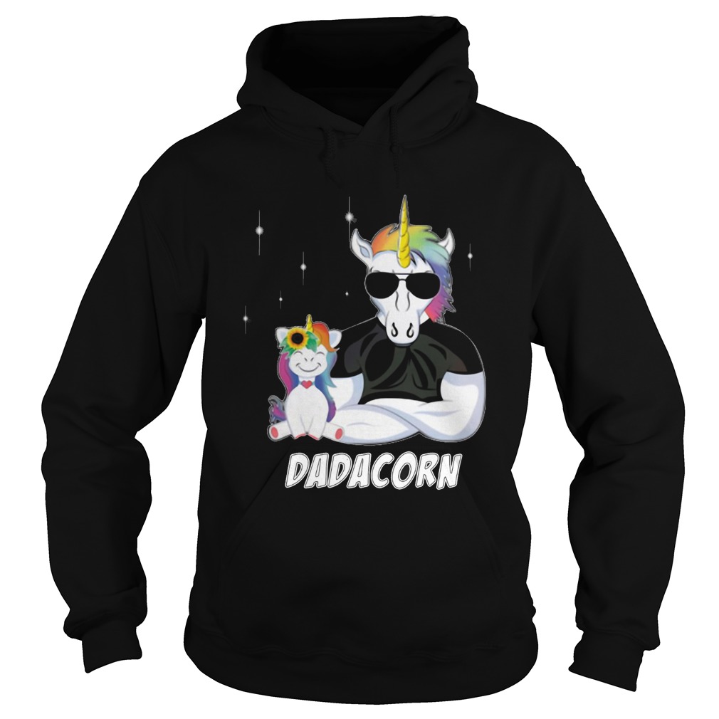 Unicorn Dadacorn Dad Fathers Day Hoodie