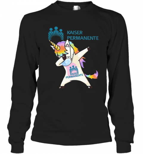 Unicorn Mask Dabbing Kaiser Permanente T-Shirt Long Sleeved T-shirt 