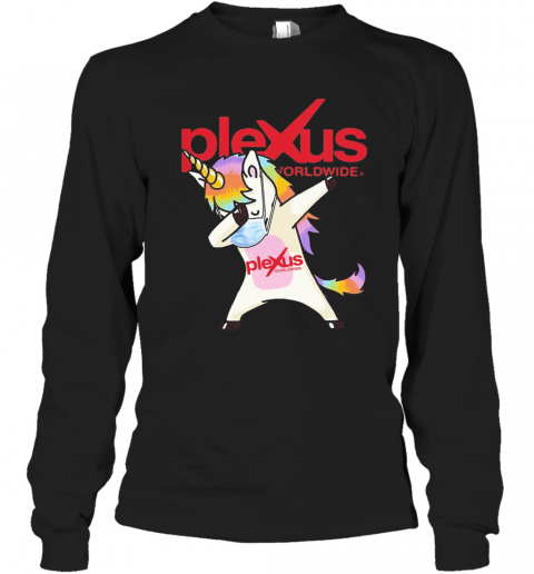 Unicorn Mask Dabbing Plexus Worldwide T-Shirt Long Sleeved T-shirt 