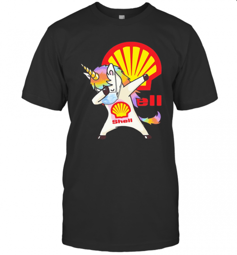 Unicorn Mask Dabbing Shell Logo T-Shirt