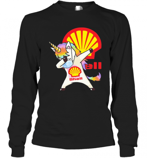Unicorn Mask Dabbing Shell Logo T-Shirt Long Sleeved T-shirt 