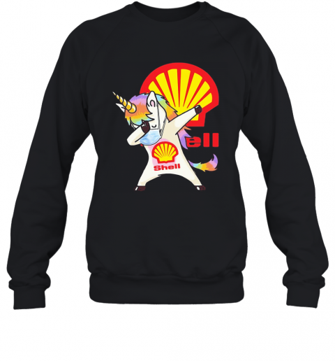 Unicorn Mask Dabbing Shell Logo T-Shirt Unisex Sweatshirt