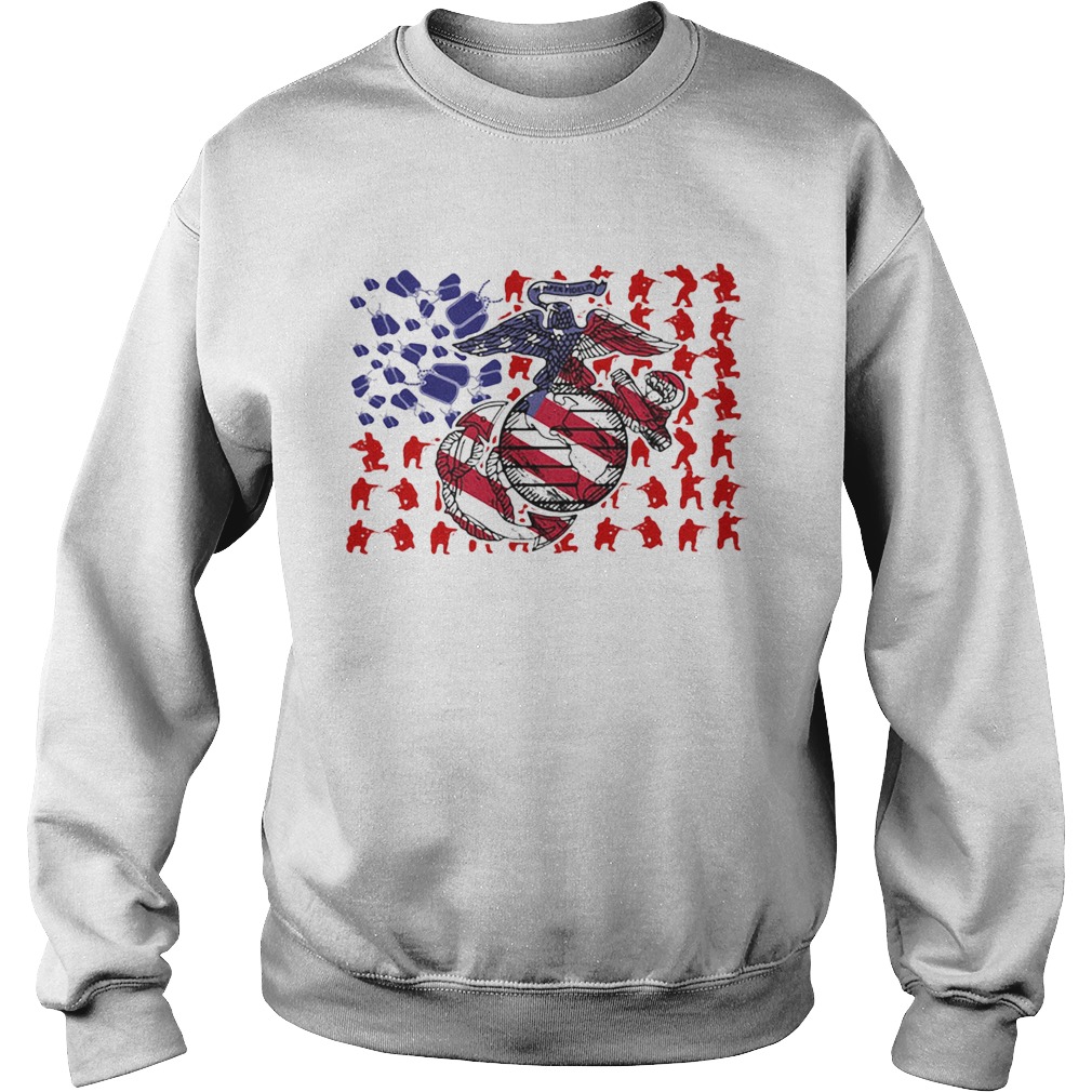United States Marine Corps American flag veteran Independence Day Sweatshirt
