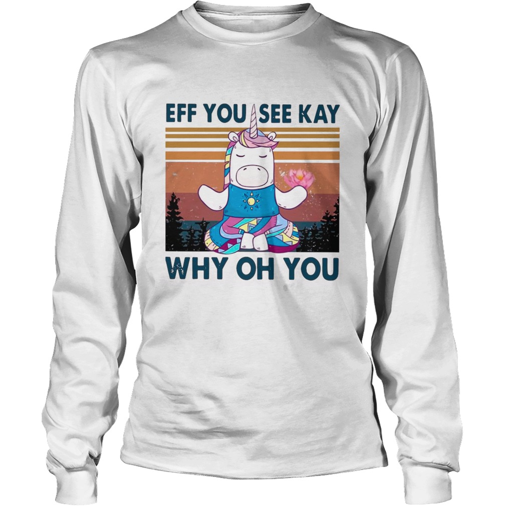 Urnicorn eff you see kay why oh you vintage Long Sleeve