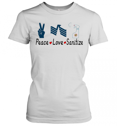Usaa Peace Love Sanitize Covid 19 T-Shirt Classic Women's T-shirt