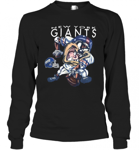Vintage 1996 NFL New York Giants TAZ Looney Tunes T-Shirt Long Sleeved T-shirt 