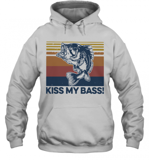 Vintage Fish Kiss My Bass T-Shirt Unisex Hoodie