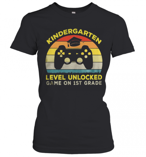 Vintage Kindergarten Level Unlocked Game On 1St Grade T-Shirt Classic Women's T-shirt