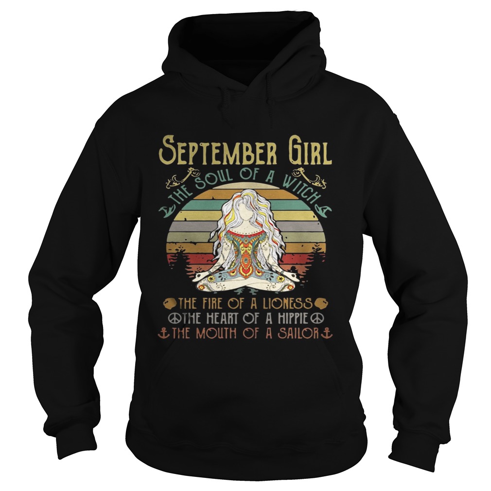Vintage Yoga September Girl The Soul Of The Witch Hoodie