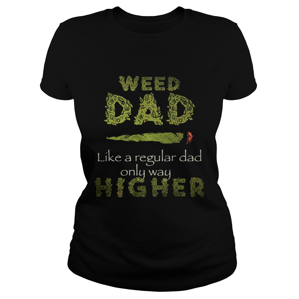 Weed dad like a regular dad only way higher Classic Ladies