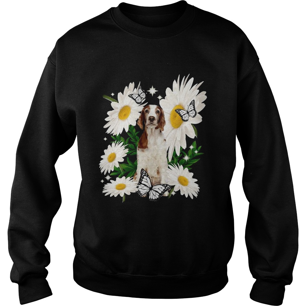Welsh Springer Spaniel Daisy Flower Classic Sweatshirt