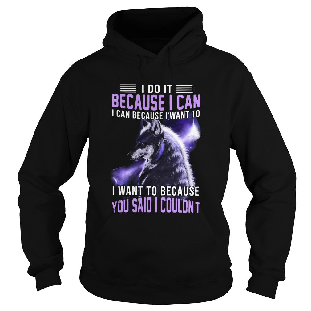 Wolf I Do It Because I Can You Said I Couldnt Hoodie