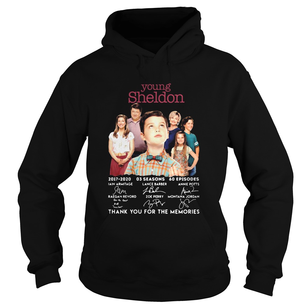 Young Sheldon 20172020 Signature Thank You For The Memories Hoodie