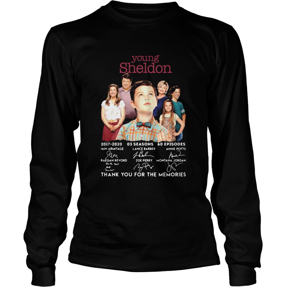 Young Sheldon 20172020 Signature Thank You For The Memories Long Sleeve