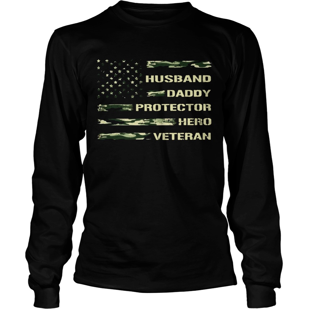 husband daddy protector hero veteran Long Sleeve