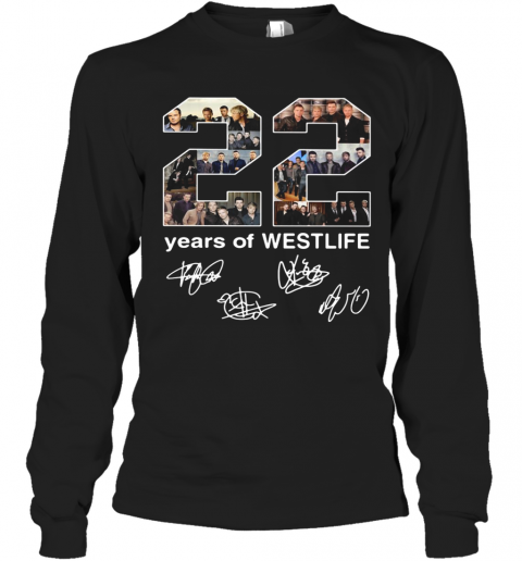 22 Years Of Westlife Signatures T-Shirt Long Sleeved T-shirt 