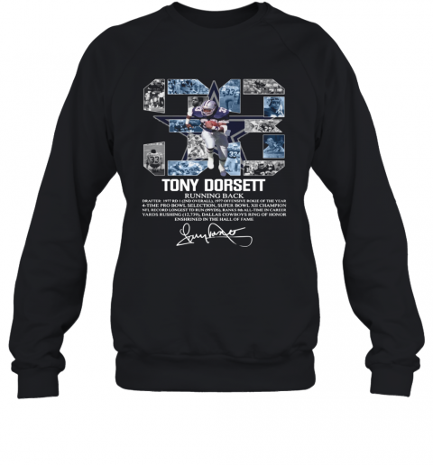 33 Tony Dorsett Running Back Signature T-Shirt Unisex Sweatshirt