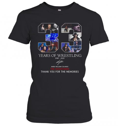 33 Years Of Wrestling 1987 2020 Thank You For The Memories Signature T-Shirt Classic Women's T-shirt