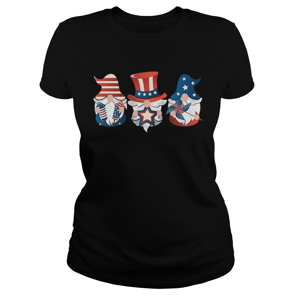 4th Of July American Flag Gnome Classic Ladies
