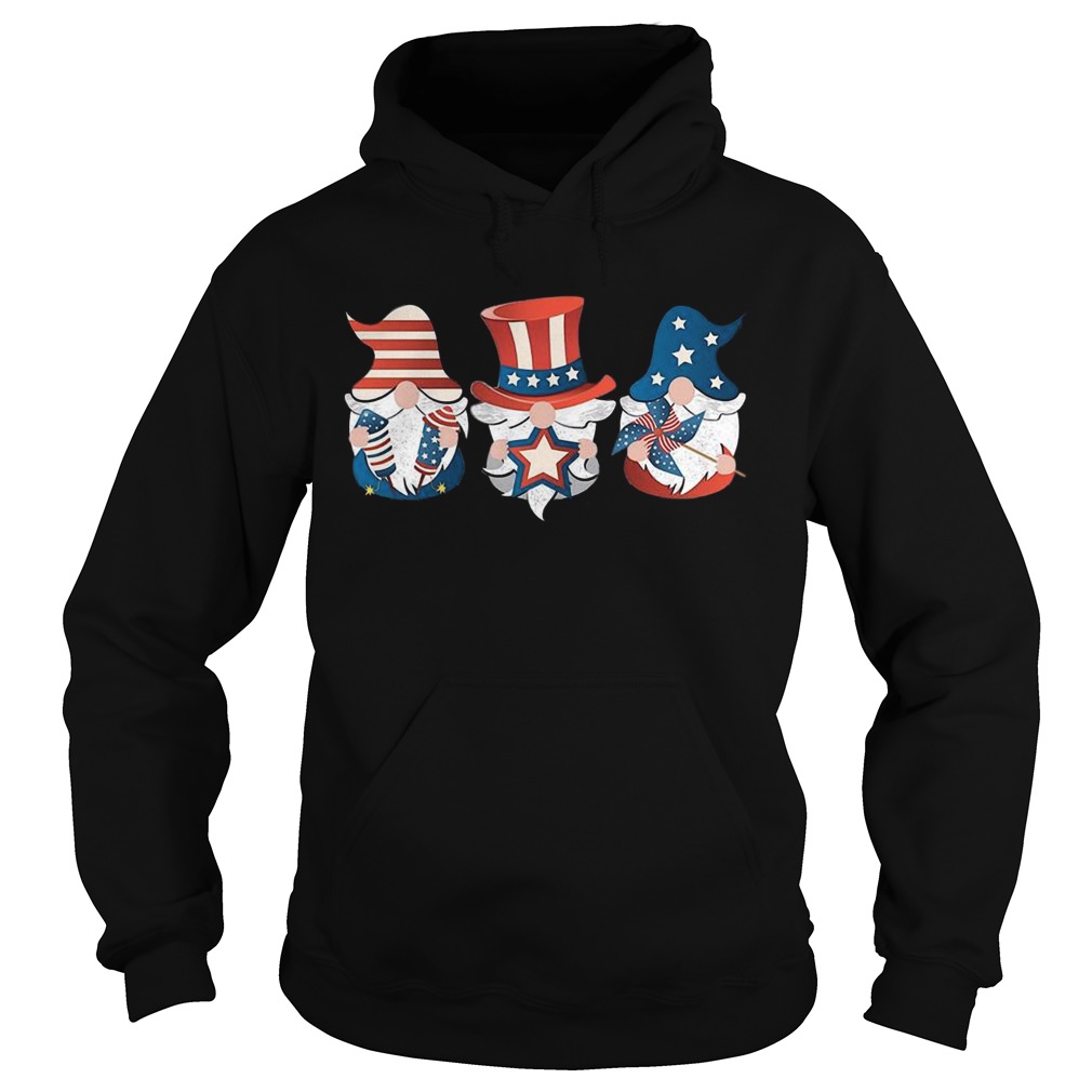 4th Of July American Flag Gnome Hoodie