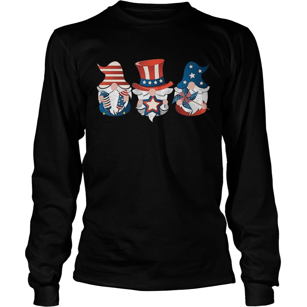 4th Of July American Flag Gnome Long Sleeve