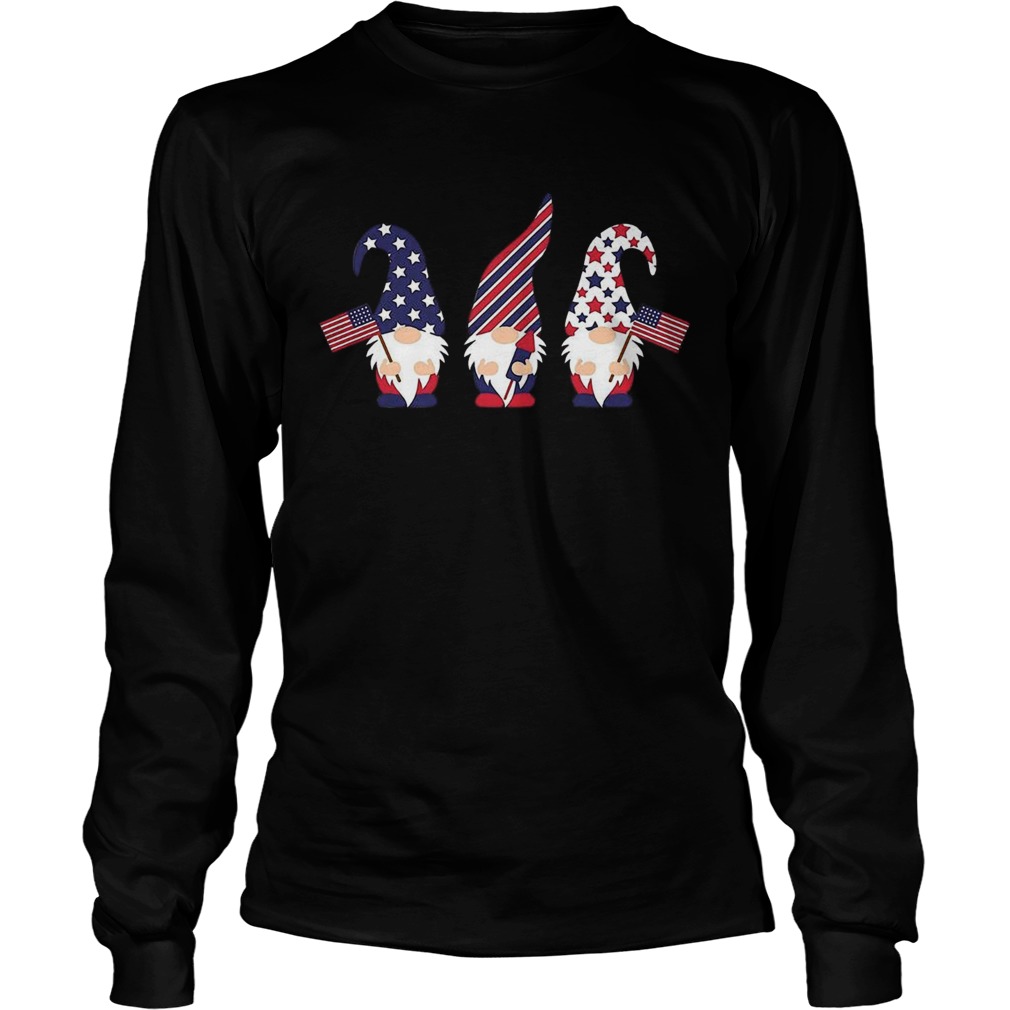 4th Of July Gnome American Flag Long Sleeve