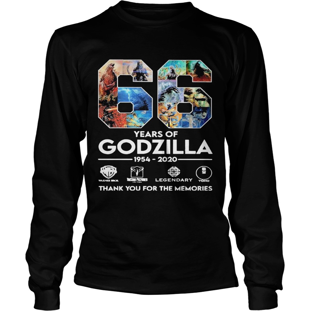 66 Years Of Godzilla 1954 2020 Thank You For The Memories Long Sleeve