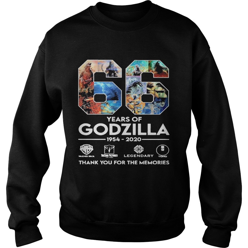 66 Years Of Godzilla 1954 2020 Thank You For The Memories Sweatshirt