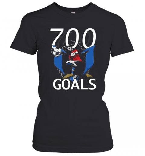 700 Goals Messi Silhouette T-Shirt Classic Women's T-shirt