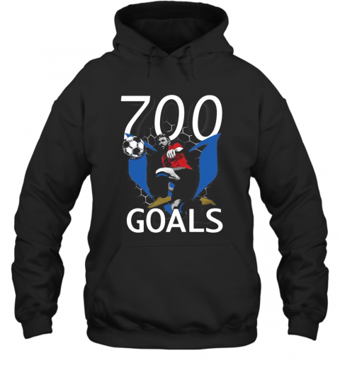 700 Goals Messi Silhouette T-Shirt Unisex Hoodie