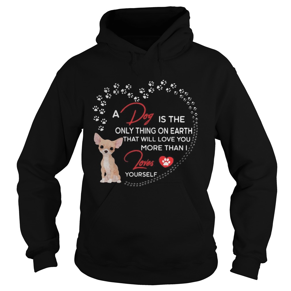 A dog is the only thing on earth that will love you more than I loves chihuahua Hoodie
