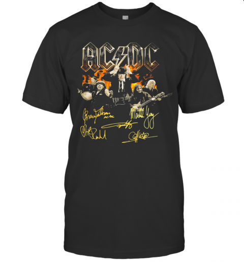 Acdc Band Members Signatures T-Shirt Classic Men's T-shirt