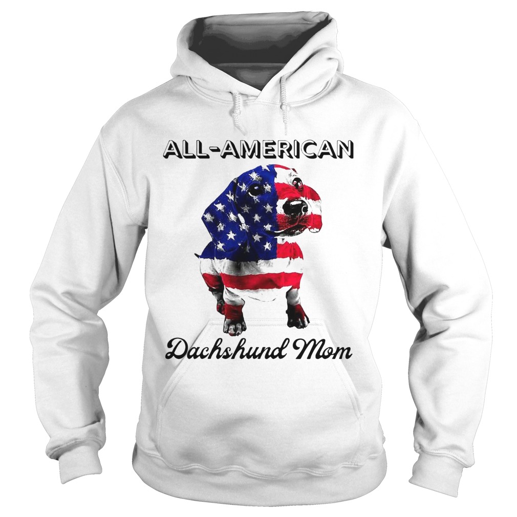 All American Dachshund Mom American Flag Hoodie
