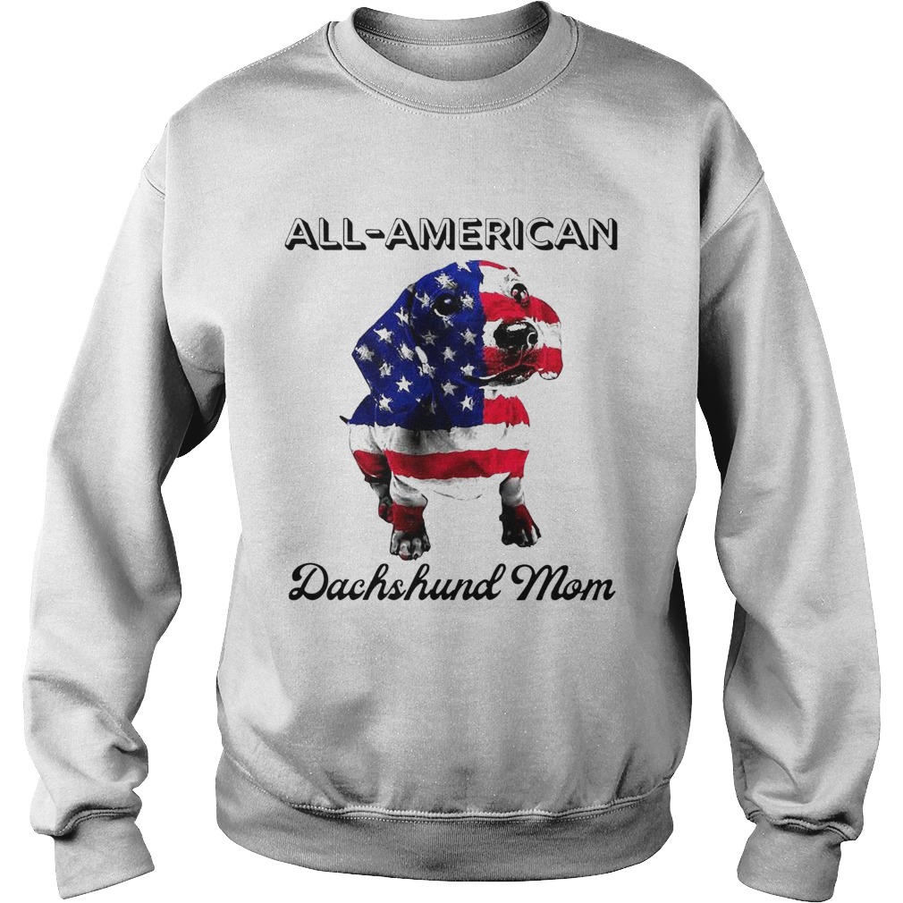 All American Dachshund Mom American Flag Sweatshirt