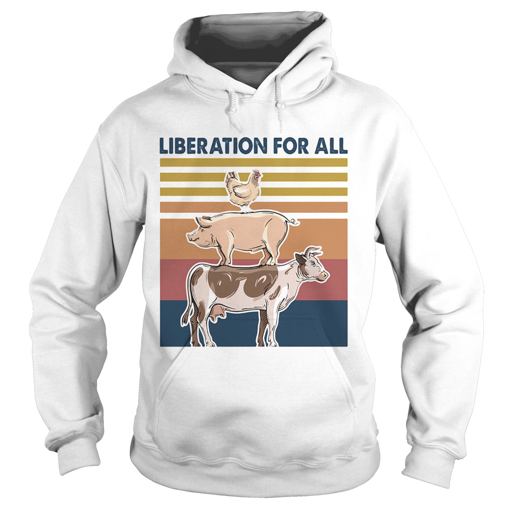 Animal liberation for all vintage Hoodie