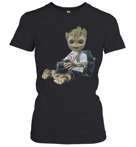 Baby Groot Photography Captain America T-Shirt Classic Women's T-shirt