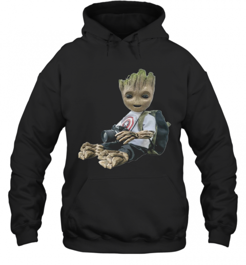 Baby Groot Photography Captain America T-Shirt Unisex Hoodie
