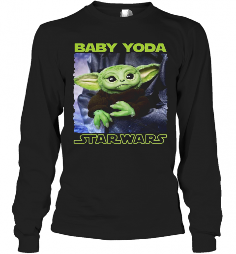 Baby Yoda Star Wars Cartoon T-Shirt Long Sleeved T-shirt 