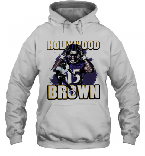 Baltimore Ravens Football Team Hollywood 15 Brown T-Shirt Unisex Hoodie
