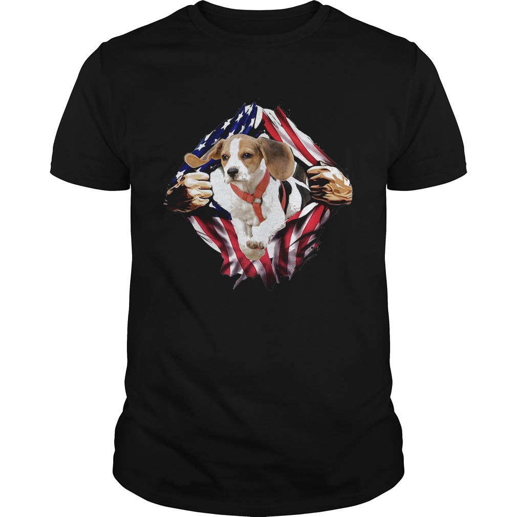 Beagle On The Flag Independence Day shirt