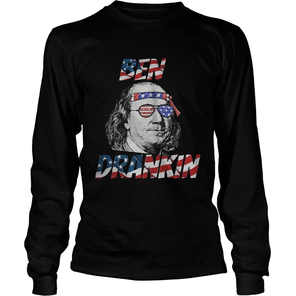 Ben drankin american flag happy independence day Long Sleeve