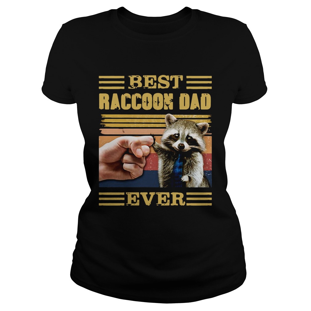 Best Raccoon Dad Ever Vintage Classic Ladies