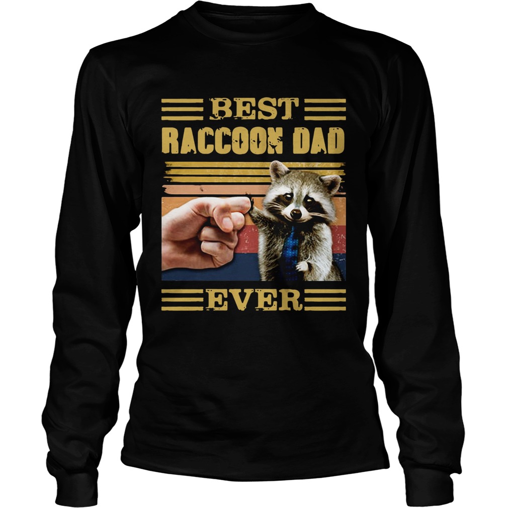 Best Raccoon Dad Ever Vintage Long Sleeve