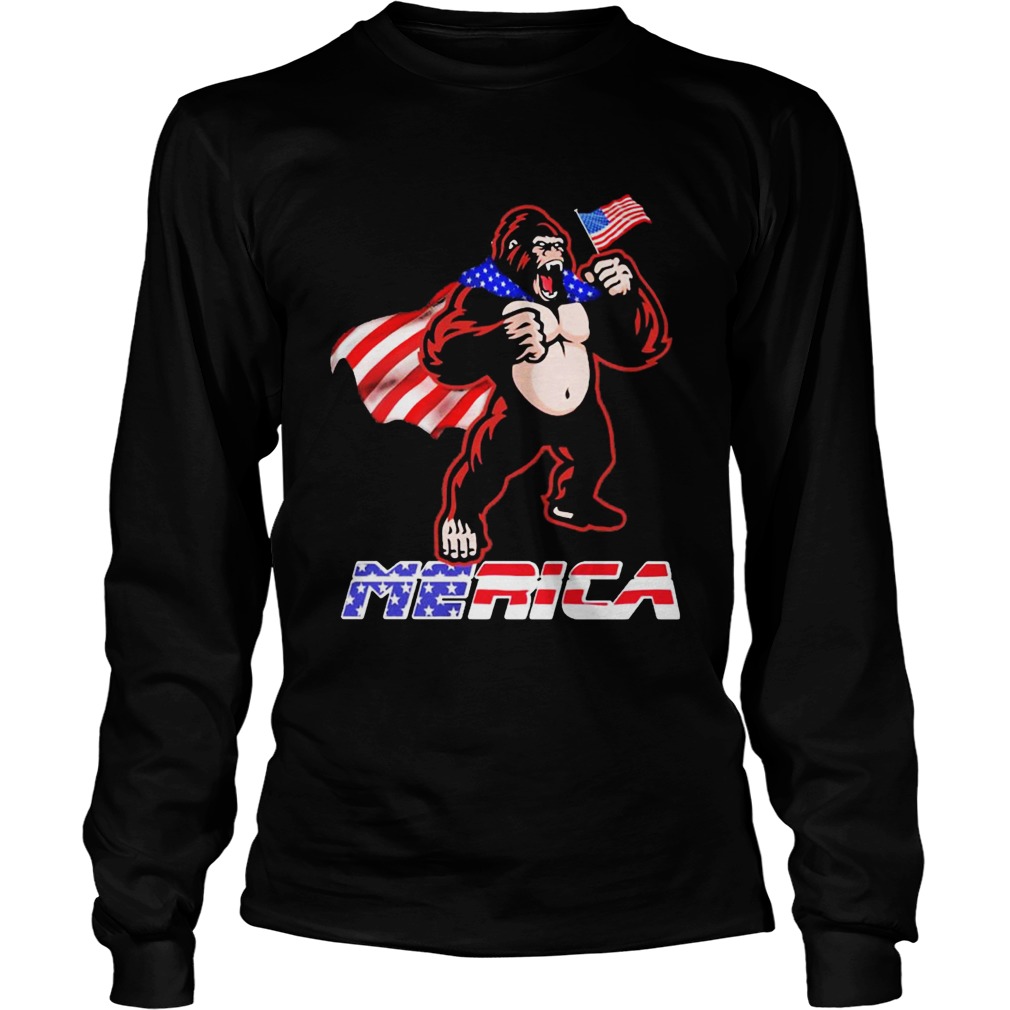 Bigfoot Happy The 4th Of July America Long Sleeve