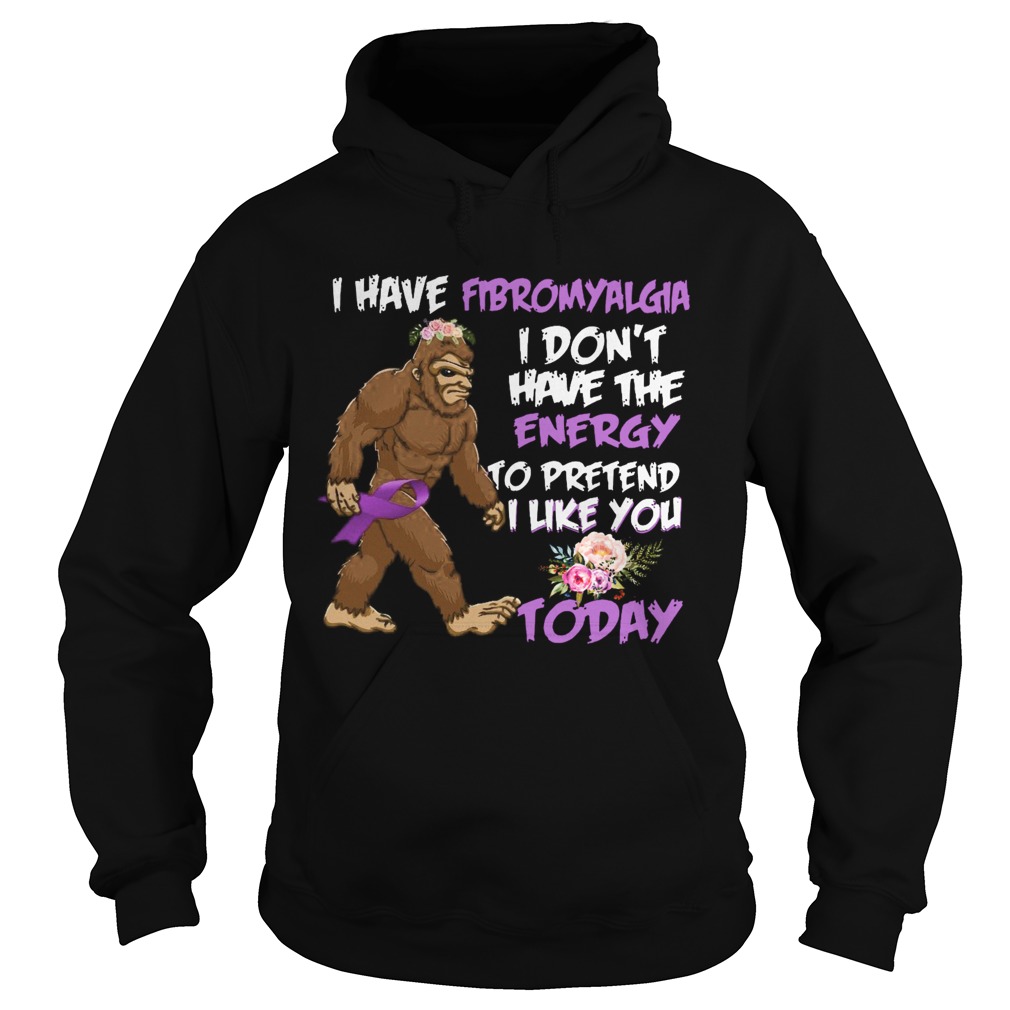 Bigfoot I Have Fibromyalgia I Dont Have The Energy To Pretend I Like You Today Hoodie