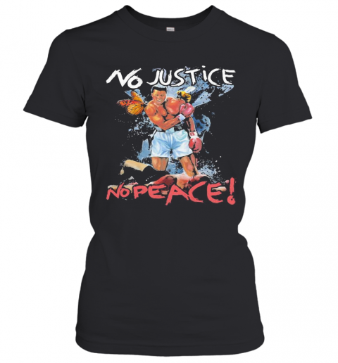 Black Leather Boxing No Justice No Peace Butterfly Bee T-Shirt Classic Women's T-shirt